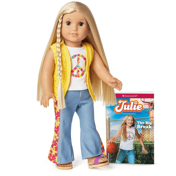 American Girl DOLL JULIE BEFOREVER 1974 + MEET OUTFIT Blonde Brown Eyes Book BOX - Picture 7 of 12